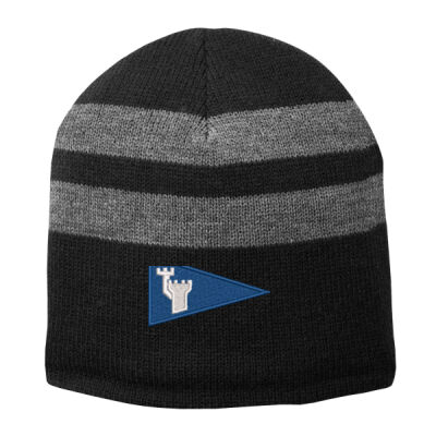 Fleece Lined Striped Beanie Cap Thumbnail